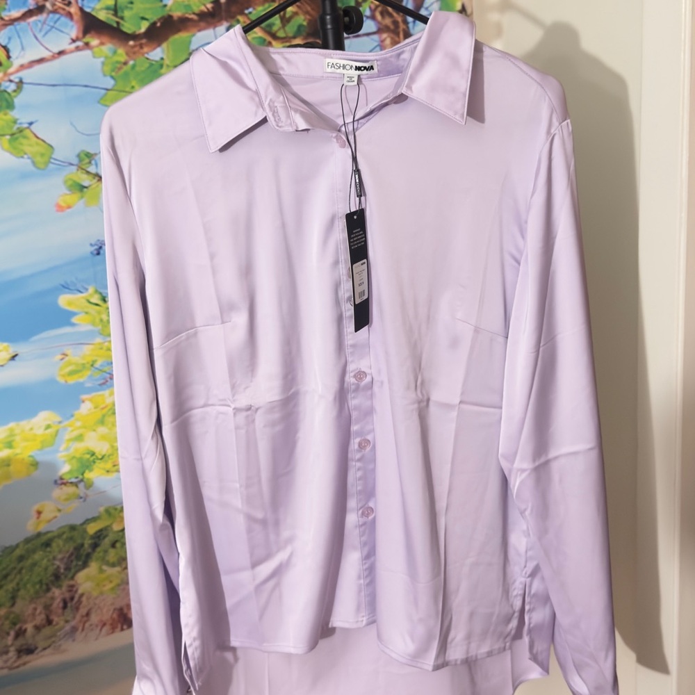 Fashion Nova Light Purple Blouse